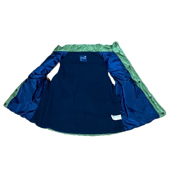 American Eagle Olive Green Snap Insulated Puffer Vest Zipper Pockets, Size S/P - Picture 6 of 9